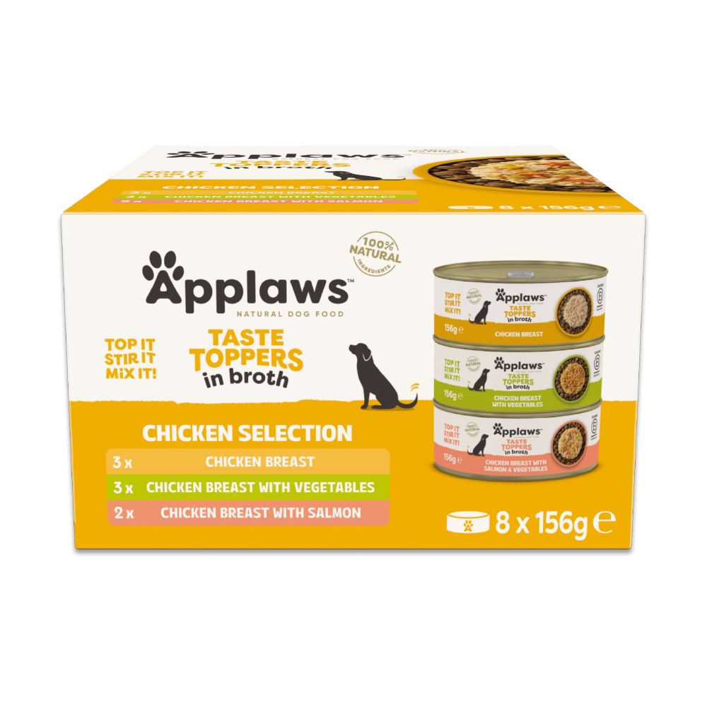 Sparpaket Applaws Taste Toppers Mix 16 x 156 g.- Mix in Soße (3 Sorten gemischt)