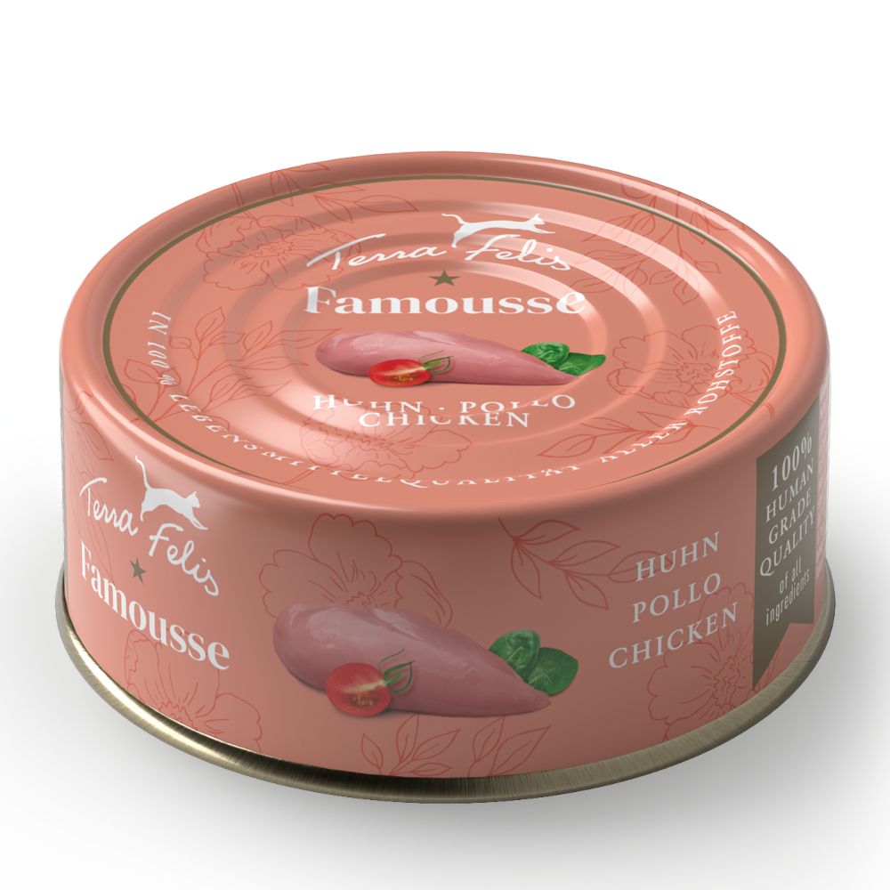12x 80g Famousse Kaninchen Terra Felis Katzenfutter nass