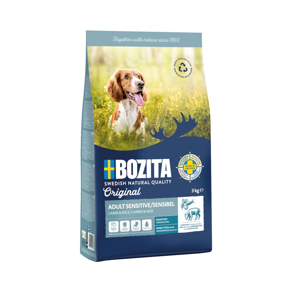 2x 12kg Original Sensitive Digestion Lamm Bozita Hundefutter trocken