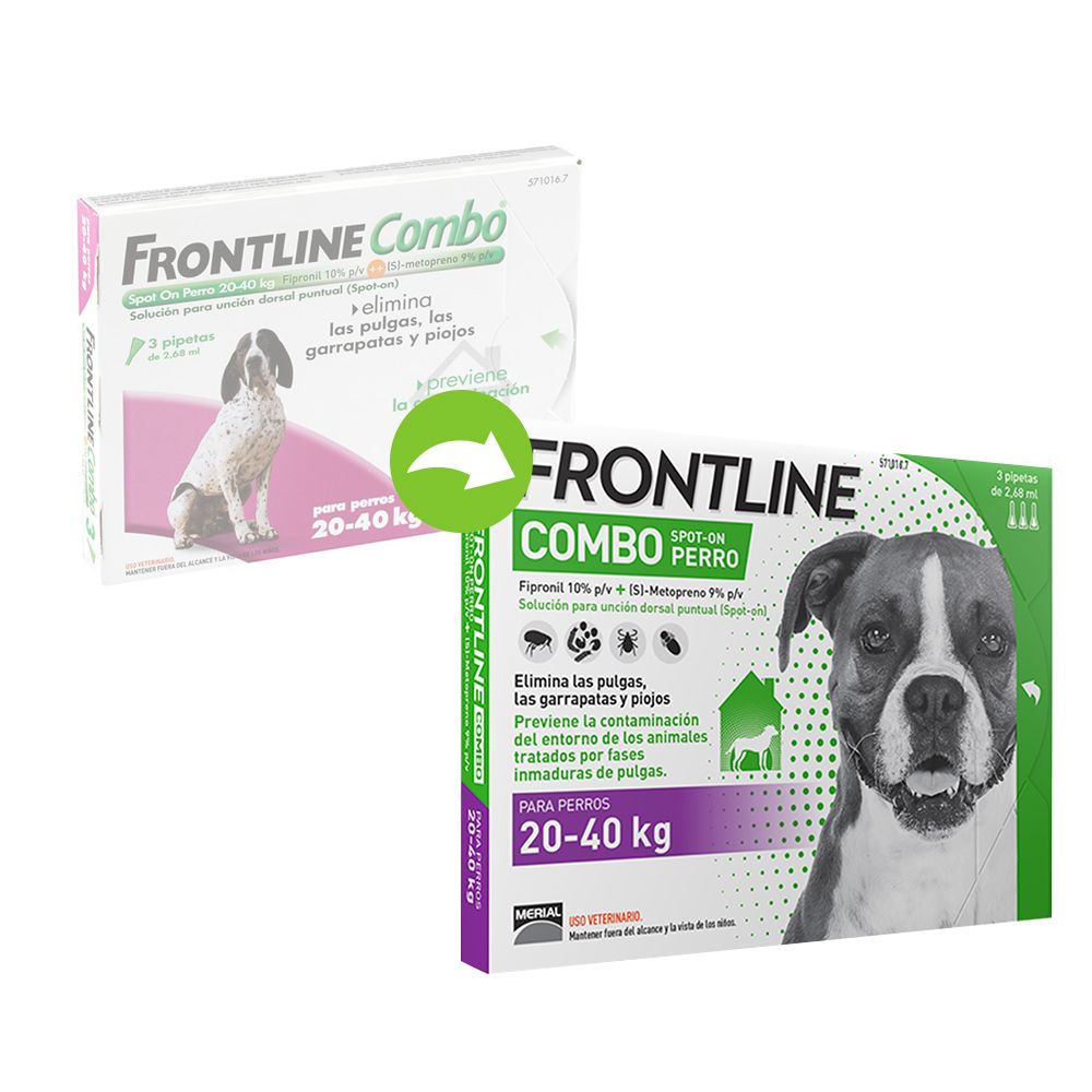 Image of Frontline® Combo spot-on para perros 20-40 kg - 3 pipetas 03661103006374