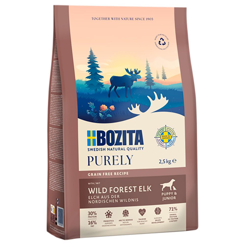 Bozita Dog Purely Grain Free Elch Puppy & Junior.- 2 x 11 kg