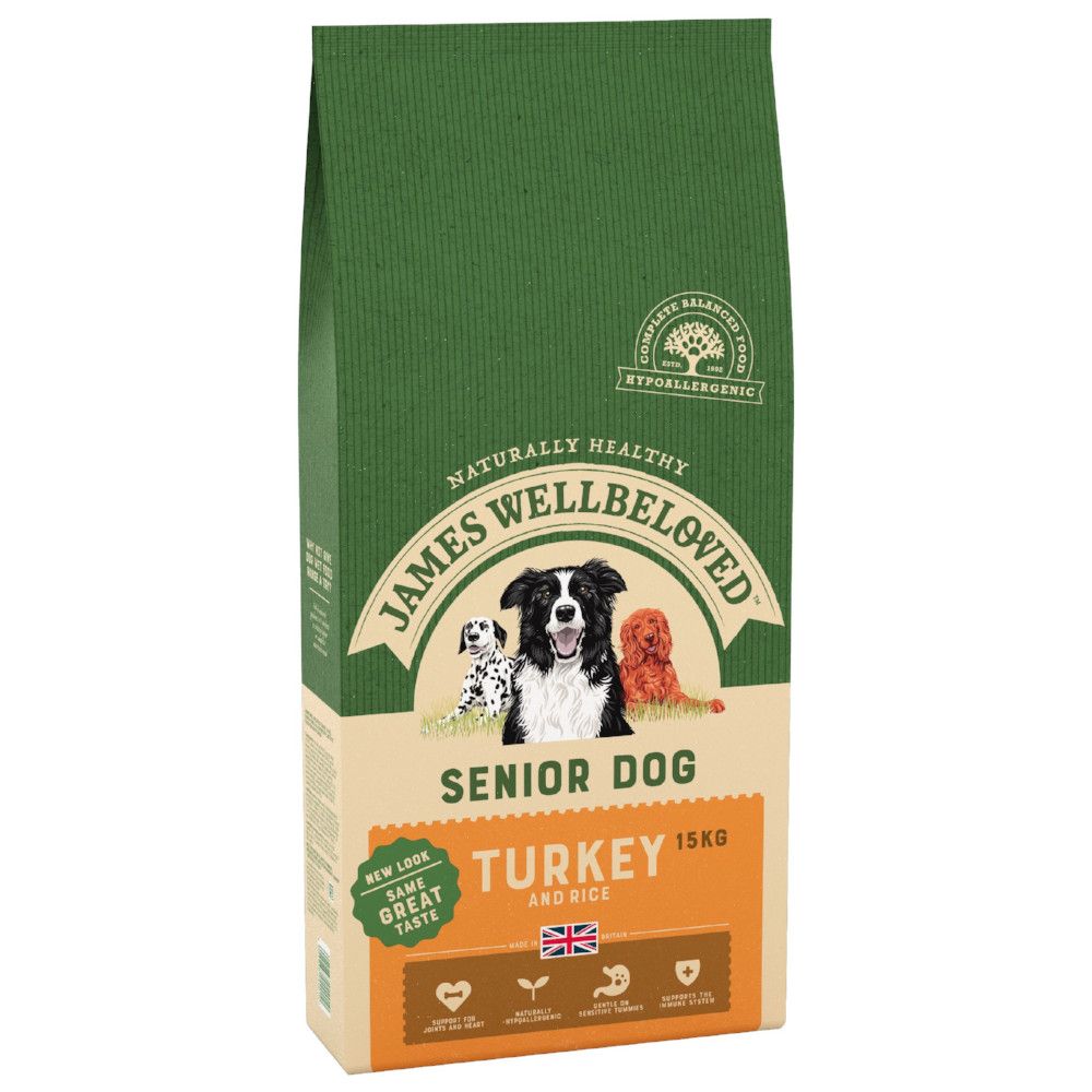 james wellbeloved senior turkey and rice 15kg