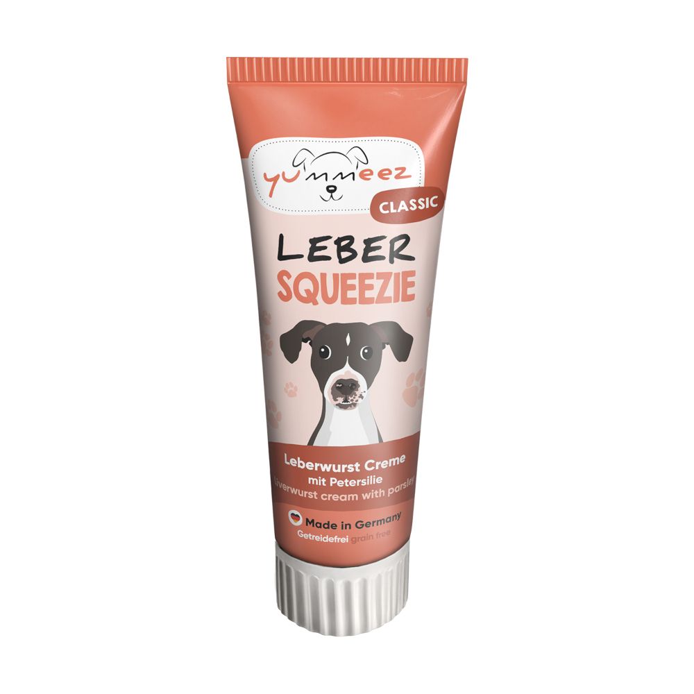 Sparpaket: 2x 75g yummeez Classic Leber Squeezie Hundesnacks