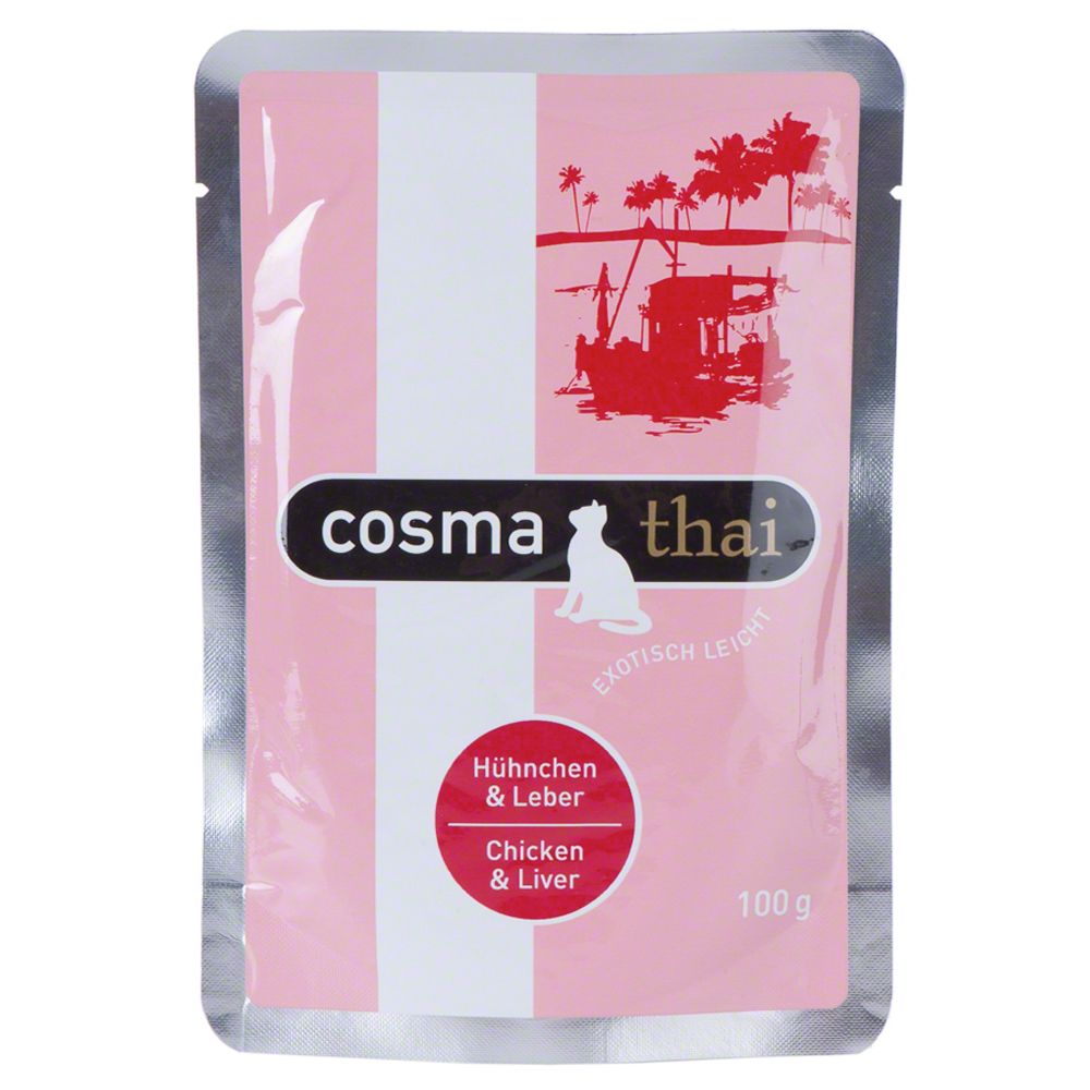 Cosma Thai/Asia Pliculețe 6 x 100 g - Pui și ficat de