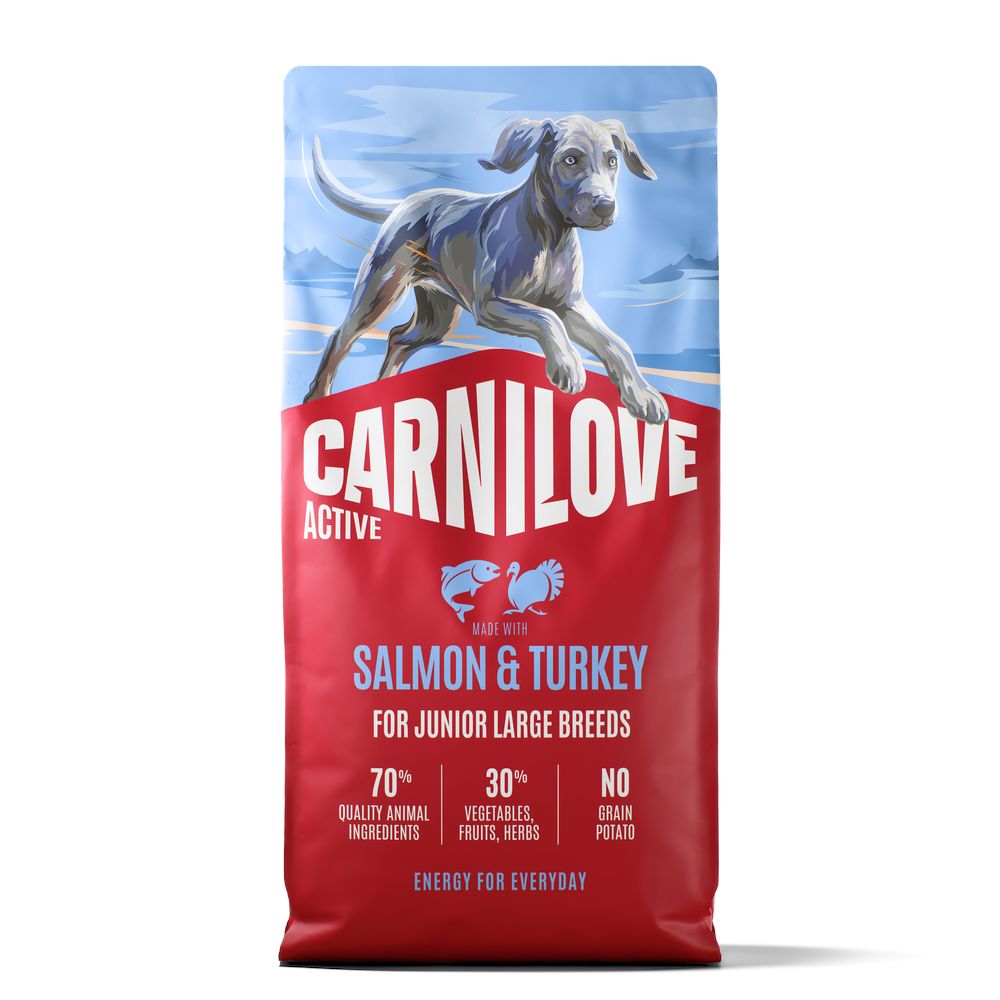 12kg Carnilove Active Junior Large Breed Lachs & Truthahn