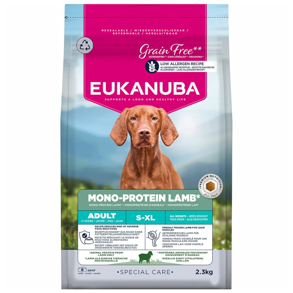 12kg Eukanuba Special Care Mono-Protein Adult Lamm Hundefutter trocken