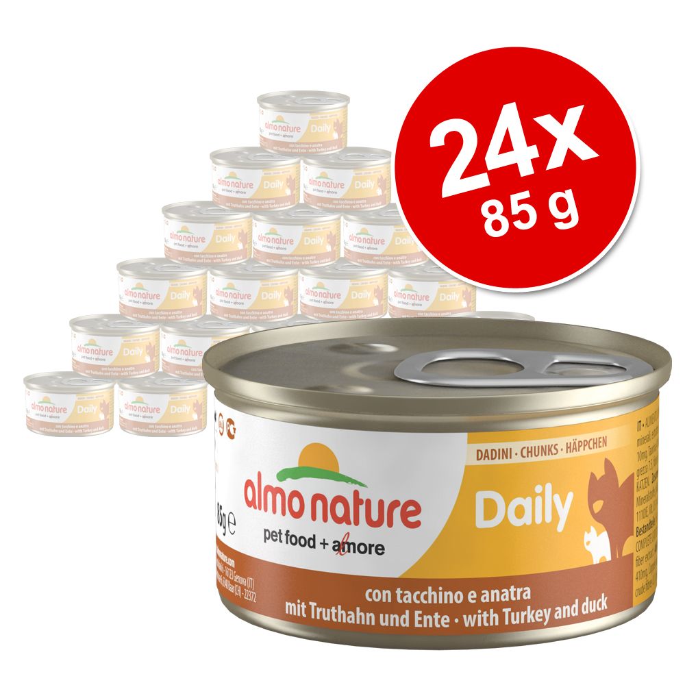 Image of Almo Nature Daily Menu 24 x 85 g - Pack Ahorro - Bocaditos con pavo y pato 08001154124996
