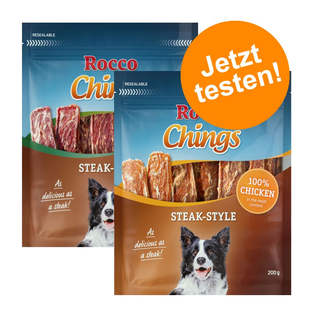Gemischtes Probierpaket Rocco Chings Steak Style - Mix: Huhn & Ente (400 g)
