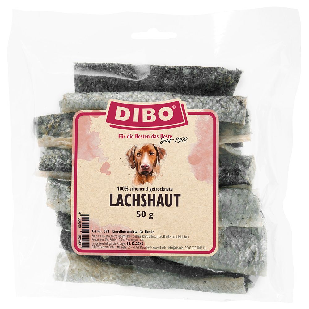 50g Lachshaut DIBO Hundesnack