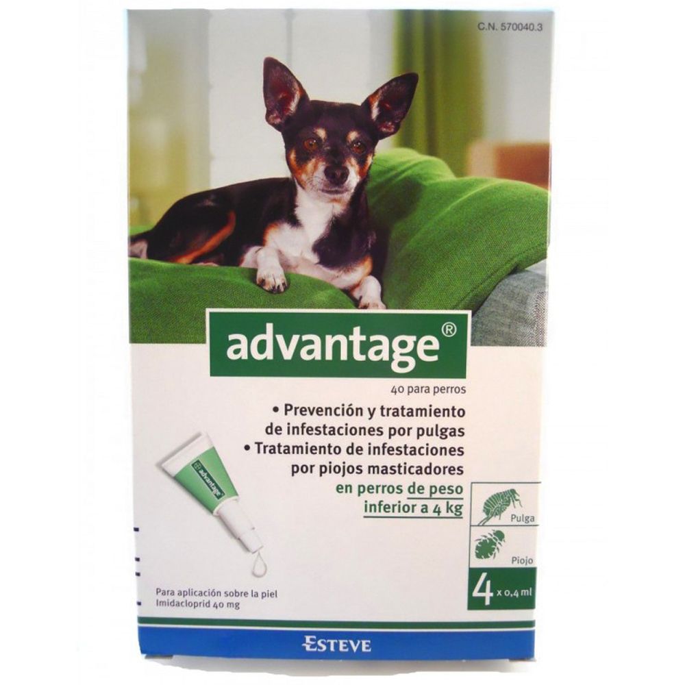 Image of Advantage® 40 solución spot-on para perros - 4 pipetas 04007221036456