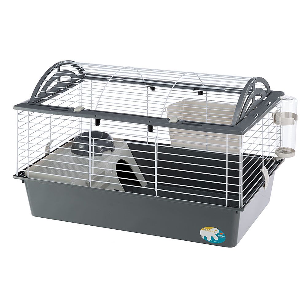 Image of Jaula Ferplast Casita 80 para roedores - gris: 78 x 48 x 50 cm (L x An x Al) 08010690166667