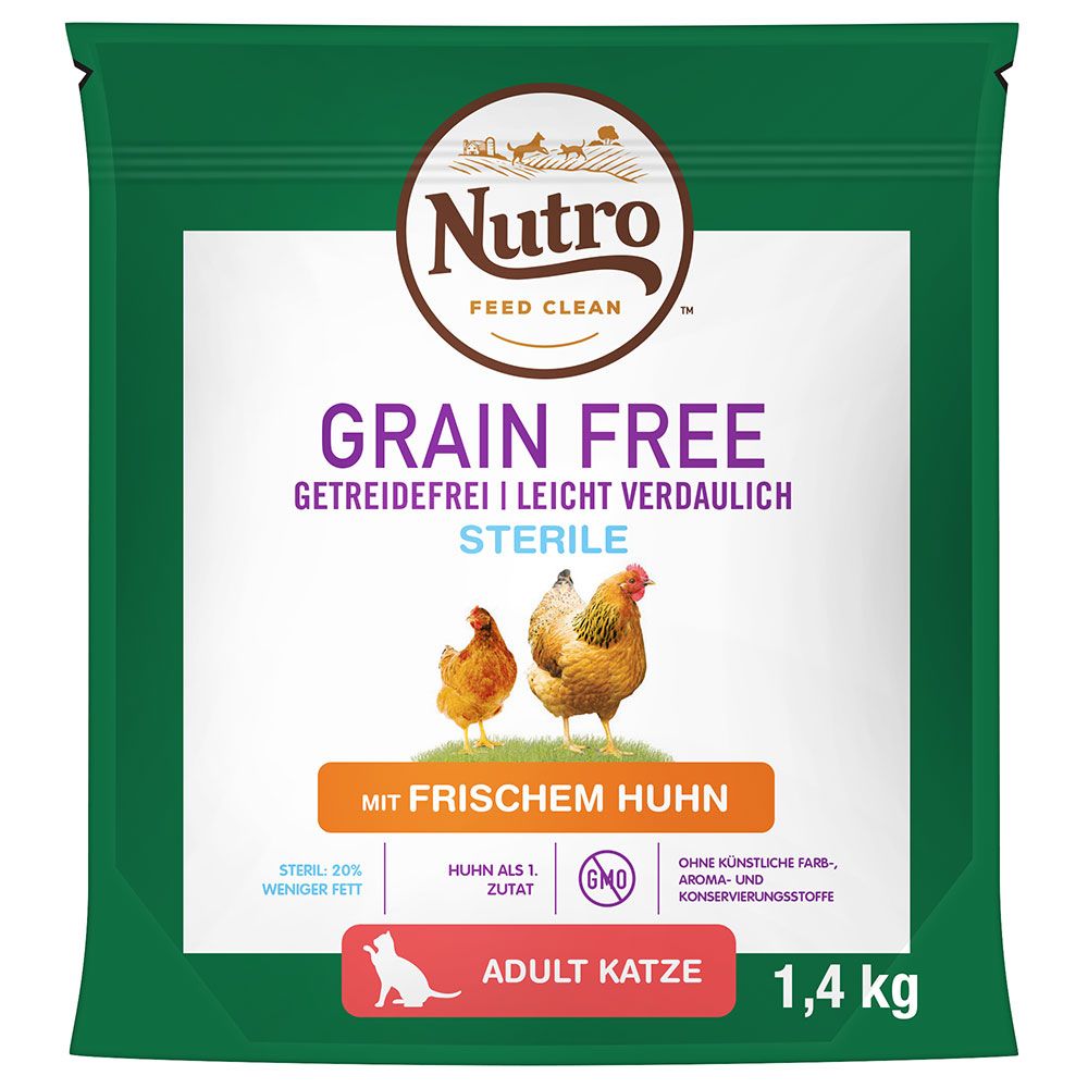Nutro Cat Free Adult Sterilized Pui  - 1,4 kg
