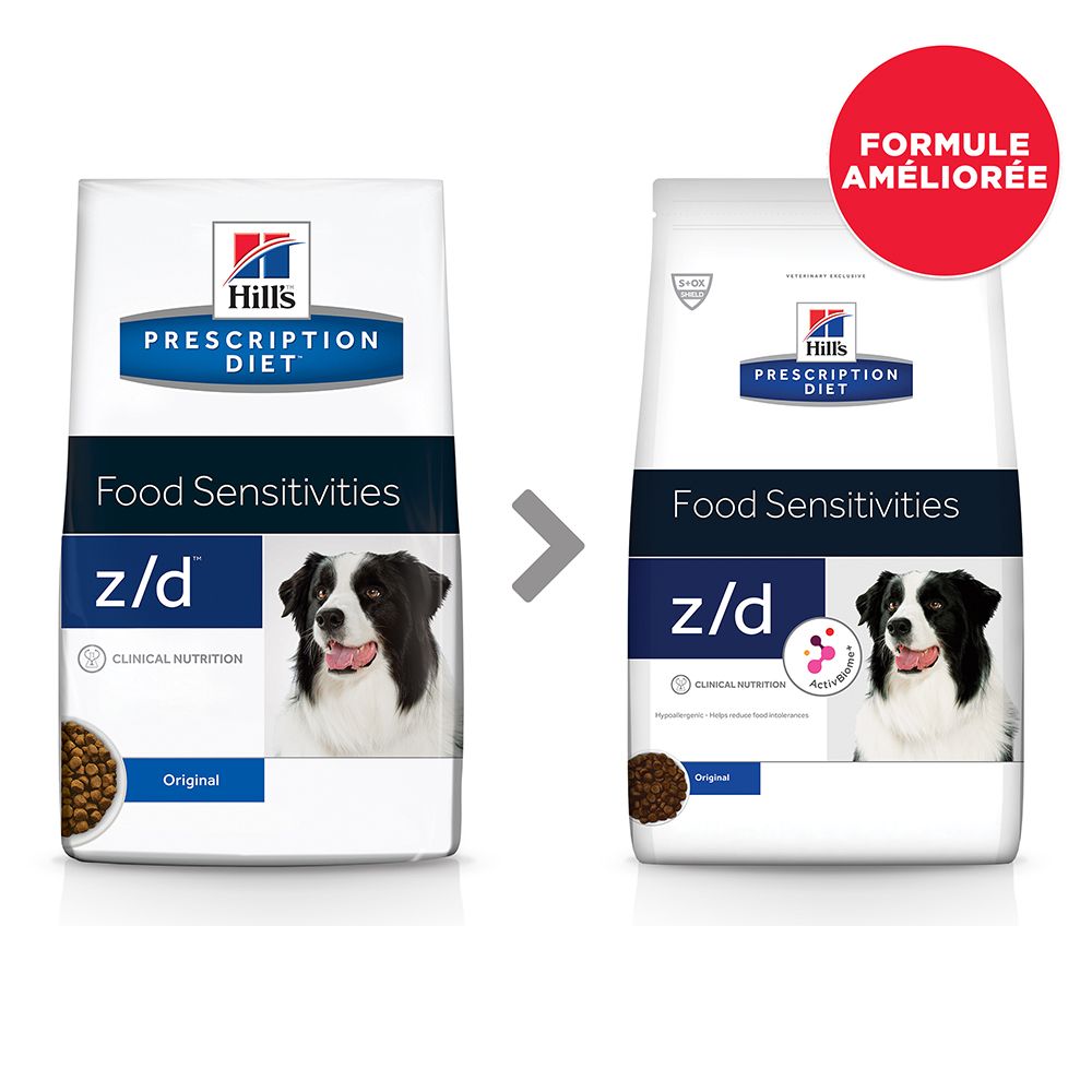 Hill's Prescription Diet z/d Food Sensitivities Original pour chien - 2 x 10 kg