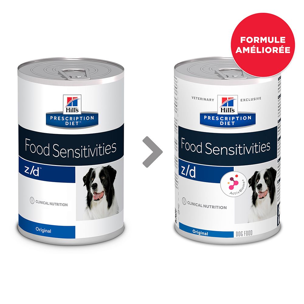 Hill's Prescription Diet z/d Food Sensitivities Original pour chien - 12 x 370 g