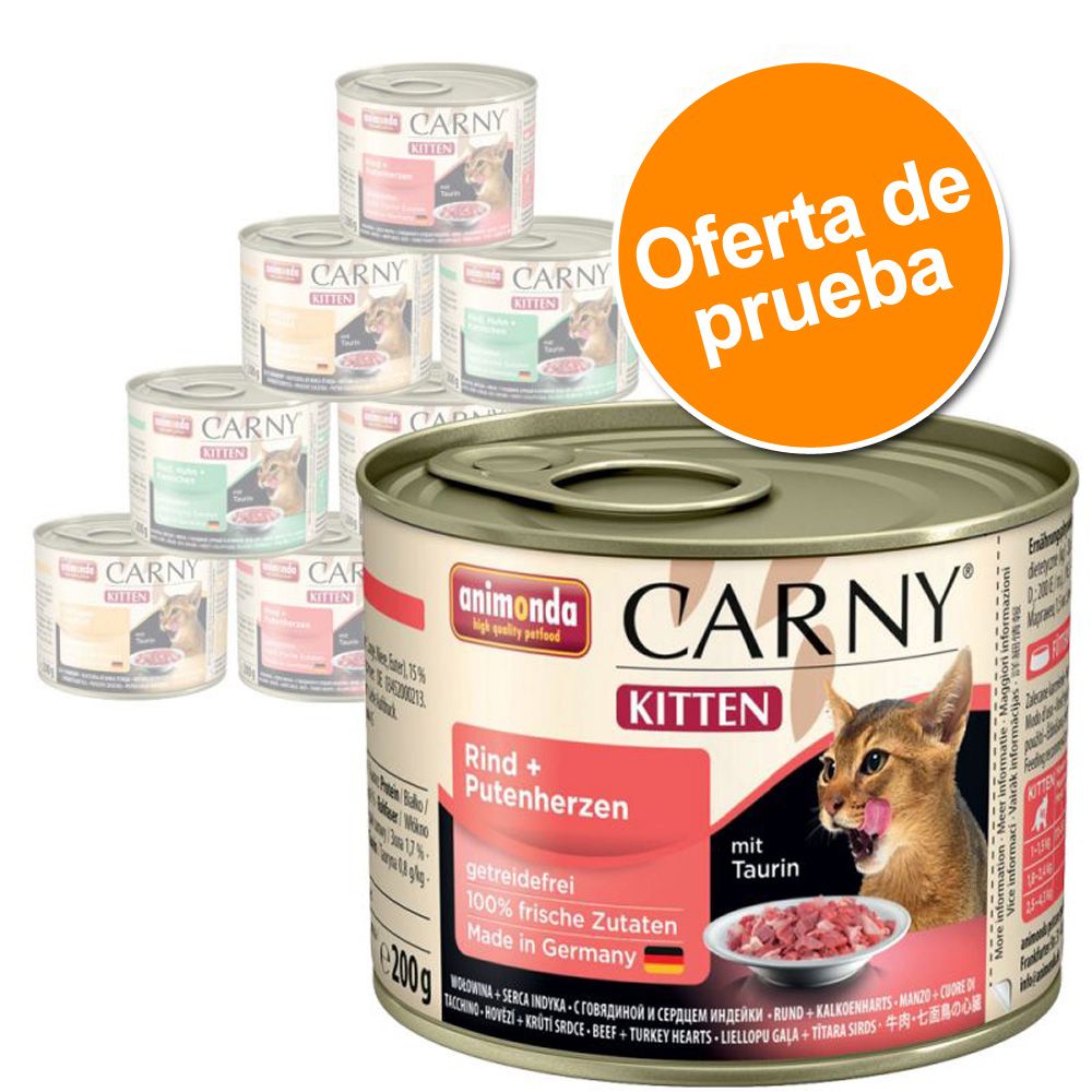 Image of Animonda Carny Kitten 12 x 200 g - Pack de prueba - 4 variedades con vacuno y ave 04017721838108