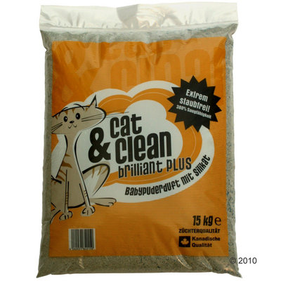 Cat & Clean Brilliant Plus, vauvantalkintuoksuinen – säästöpakkaus: 2 x 15 kg