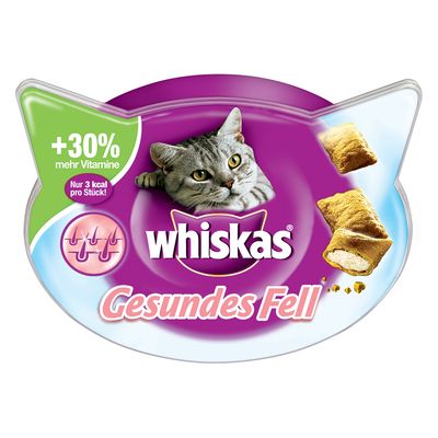 Whiskas Gezonde Vacht Voordeelpakket 5 X 72 whiskas kopen in de aanbieding