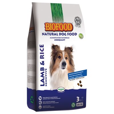 Biofood Lam Rijst Sensitive Hondenvoer 3 Kg biofood kopen in de aanbieding