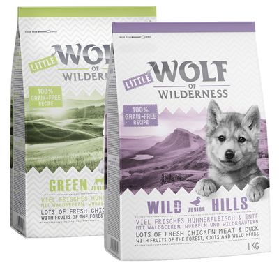 - Little Wolf of Wilderness Junior - gemischtes Probierpaket (2 x 1 kg) Little Wolf of Wilderness Junior - gemischtes Probierpaket (2 x 1 kg)