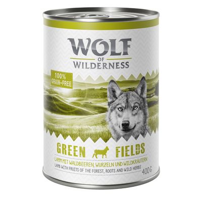 Image of Wolf of Wilderness Einzeldose 1 x 400 g - Green Fields - Lamm