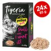 Tigeria Pulled Meat 24 x 85 g Alimento umido per gatti - Pollo con cubetti di salmone