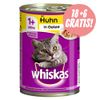 18 + 6 gratis! 24 x 390 / 400 g Whiskas 1+  - Carni Bianche in Salsa