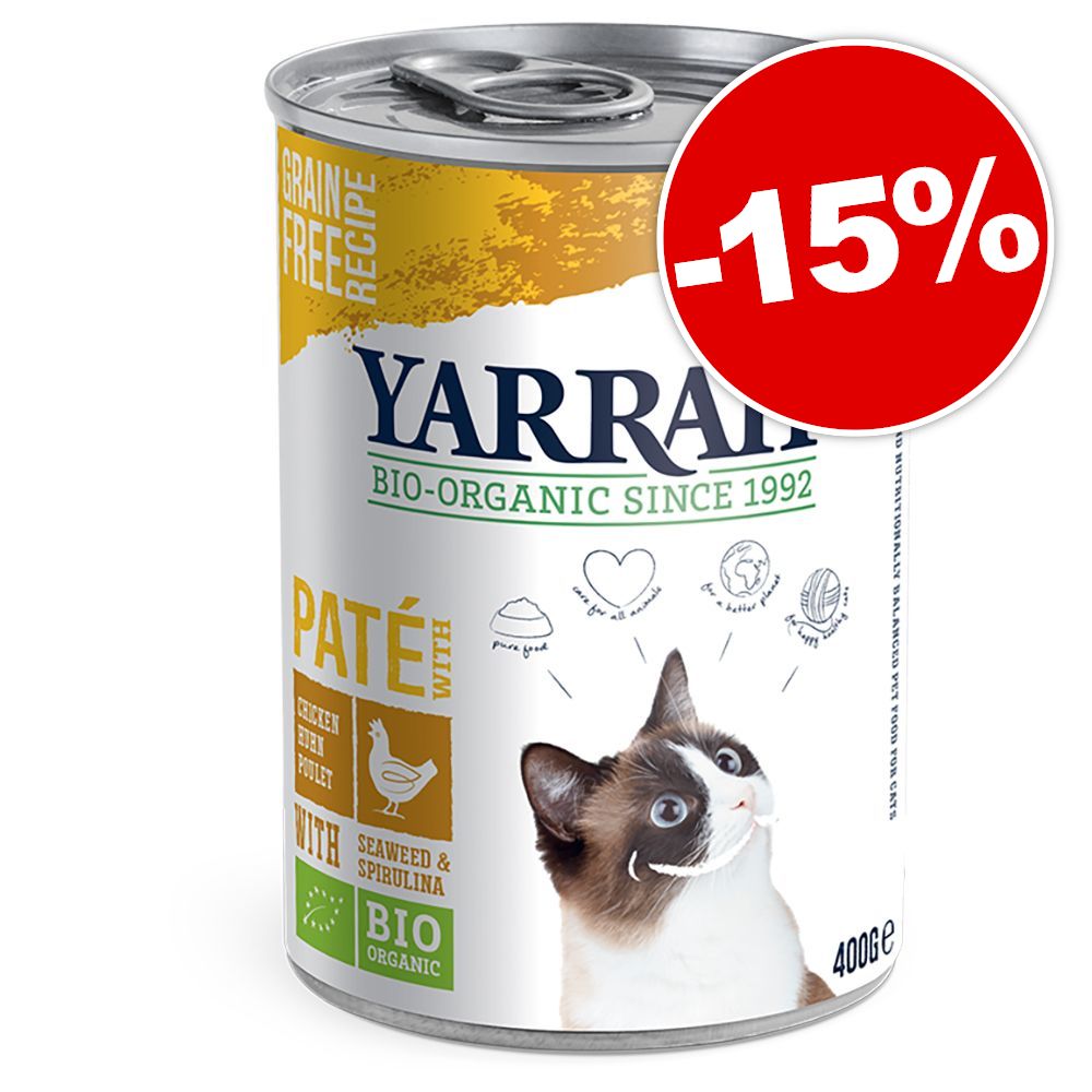 12x405g Chunks : poulet bio, orties bio et tomates bio en sauce (405 g) Bio Yarrah nourriture humide