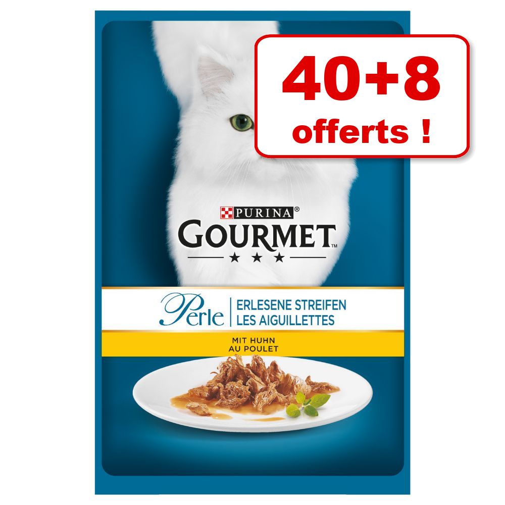 40x85g Duo de viandes, veau, canard Perle Gourmet Lot + 8 sachets offerts !