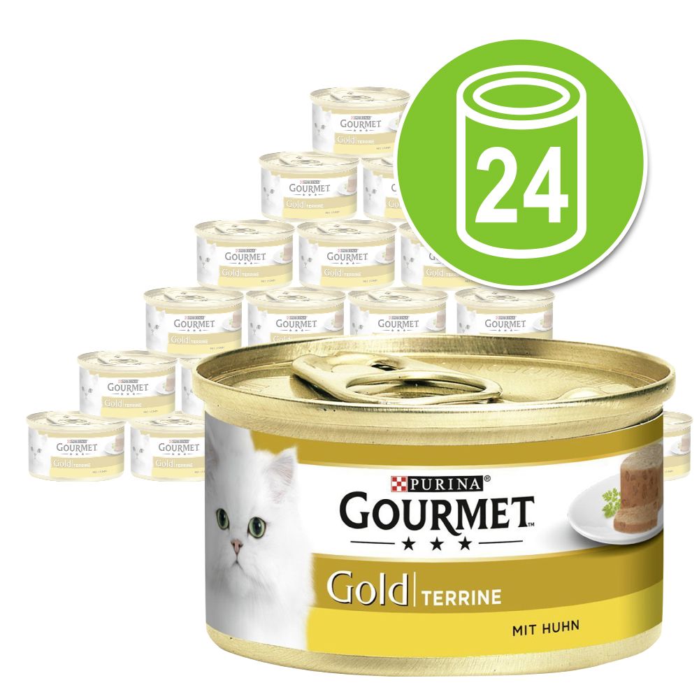 Image of Gourmet Gold Terrine 48 x 85 g - Pack Ahorro - Pollo, zanahorias y calabacín 07613034245823