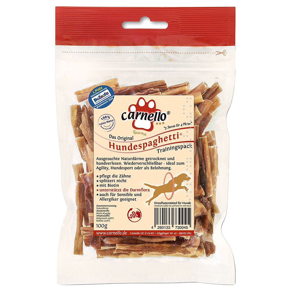 100g Hundespaghetti Trainingspack Carnello Hundesnack 100g Hundespaghetti Trainingspack Carnello Hundesnack