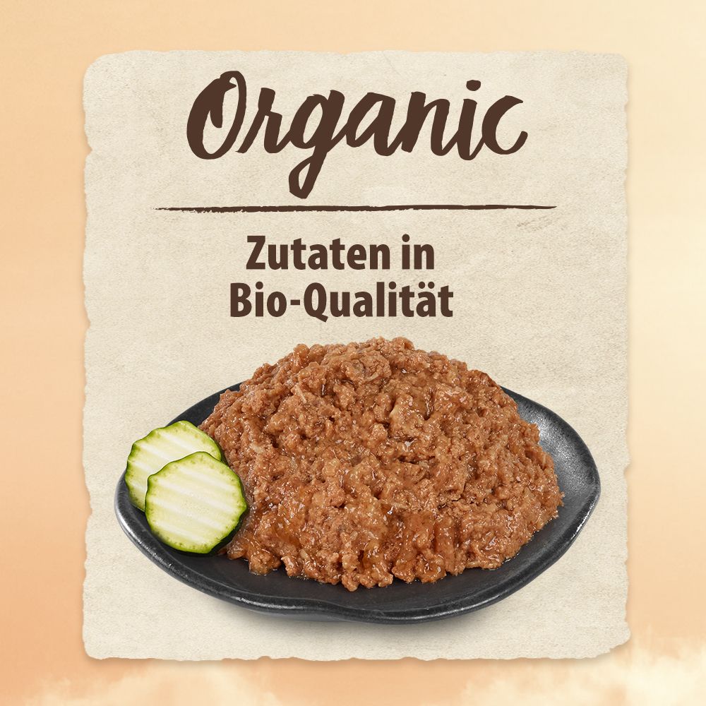 24x 200g Organic Lachs und Huhn mit Spinat Purizon Hundefutter nass