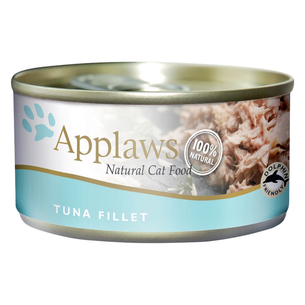 Applaws Cat Food Cans 156g - Tuna / Fish in Broth - Tuna Fillet with Seaweed 24 x 156g