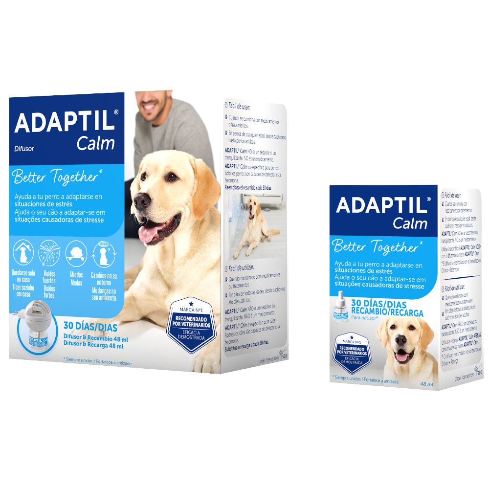 ADAPTIL Calm Difusor anti-stress para cães - Pack económico: Recarga 3 x 48 ml