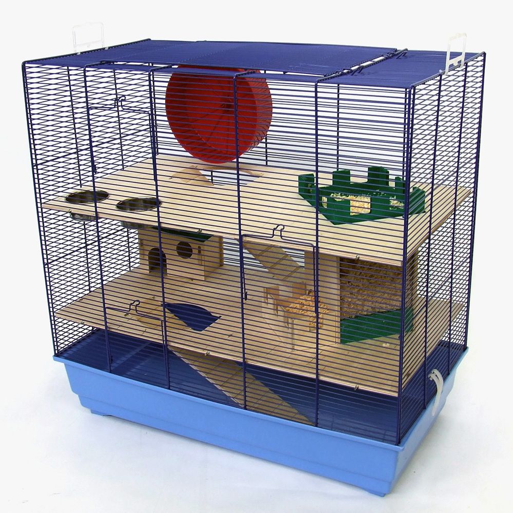 Image of Jaula para roedores Fun Area Leon Special Edition - Azul: 67 x 36,5 x 65 cm (LxAnxAl) 05907466822816