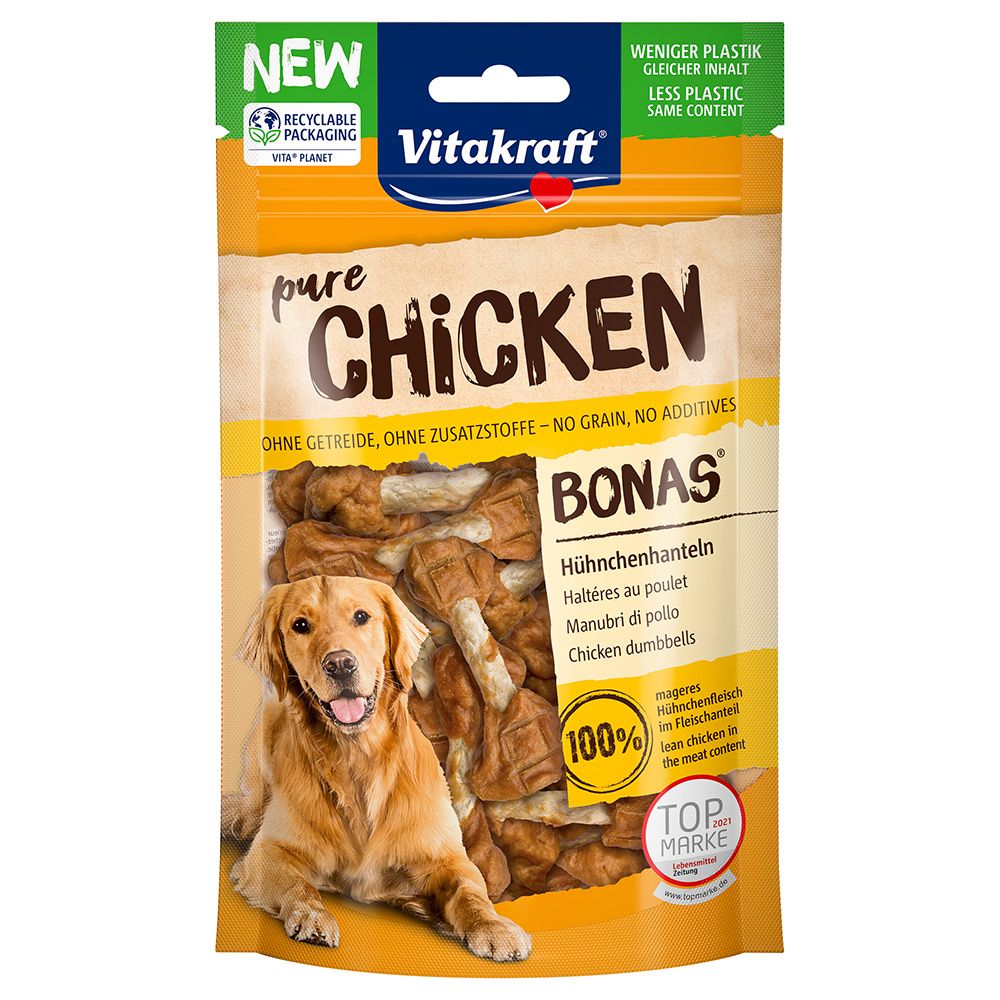 6x 80g CHICKEN Hühnchenhanteln Vitakraft Hundesnack
