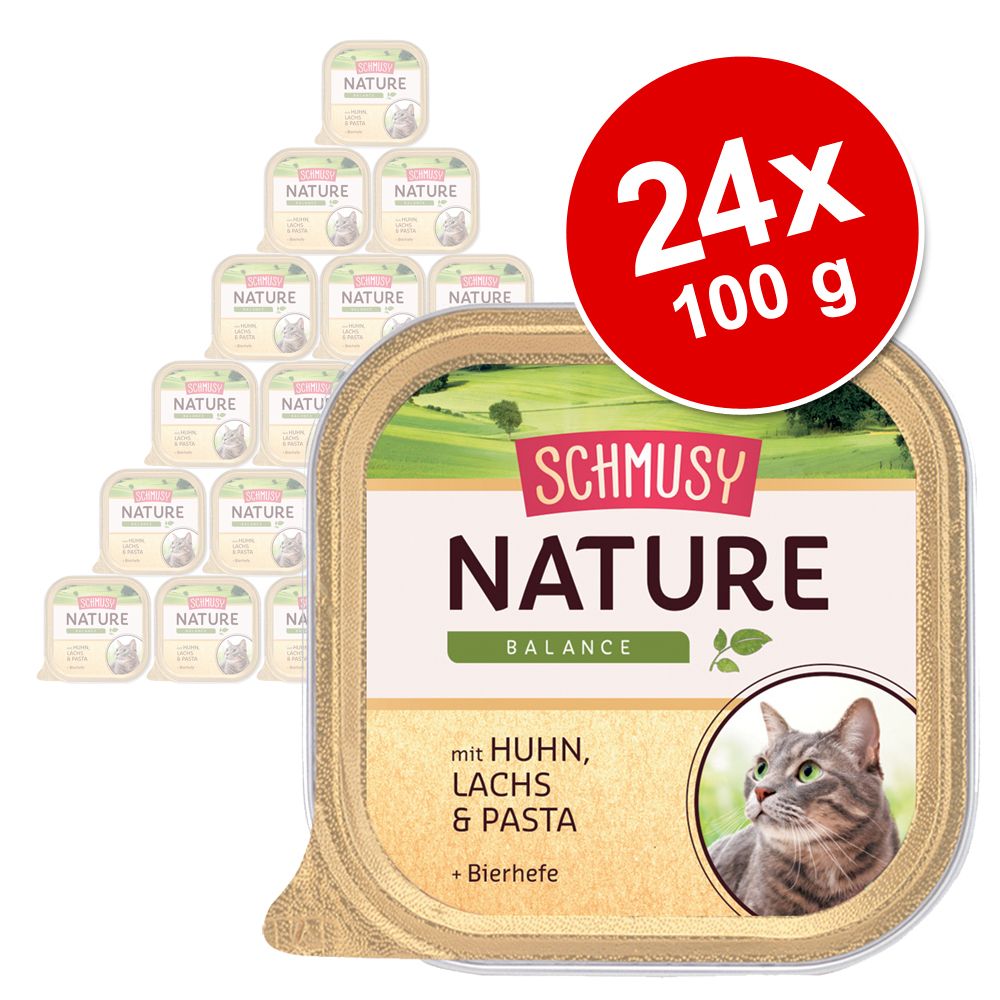 Sparpaket Schmusy Nature Balance Sch�lchen 24 x 100 g - Mixpaket (4 Sorten)