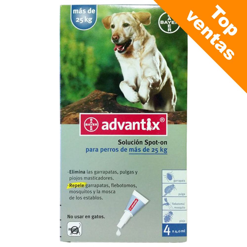 Image of Advantix® Solución Spot-On para perros de más de 25 kg - 4 pipetas 04007221017219