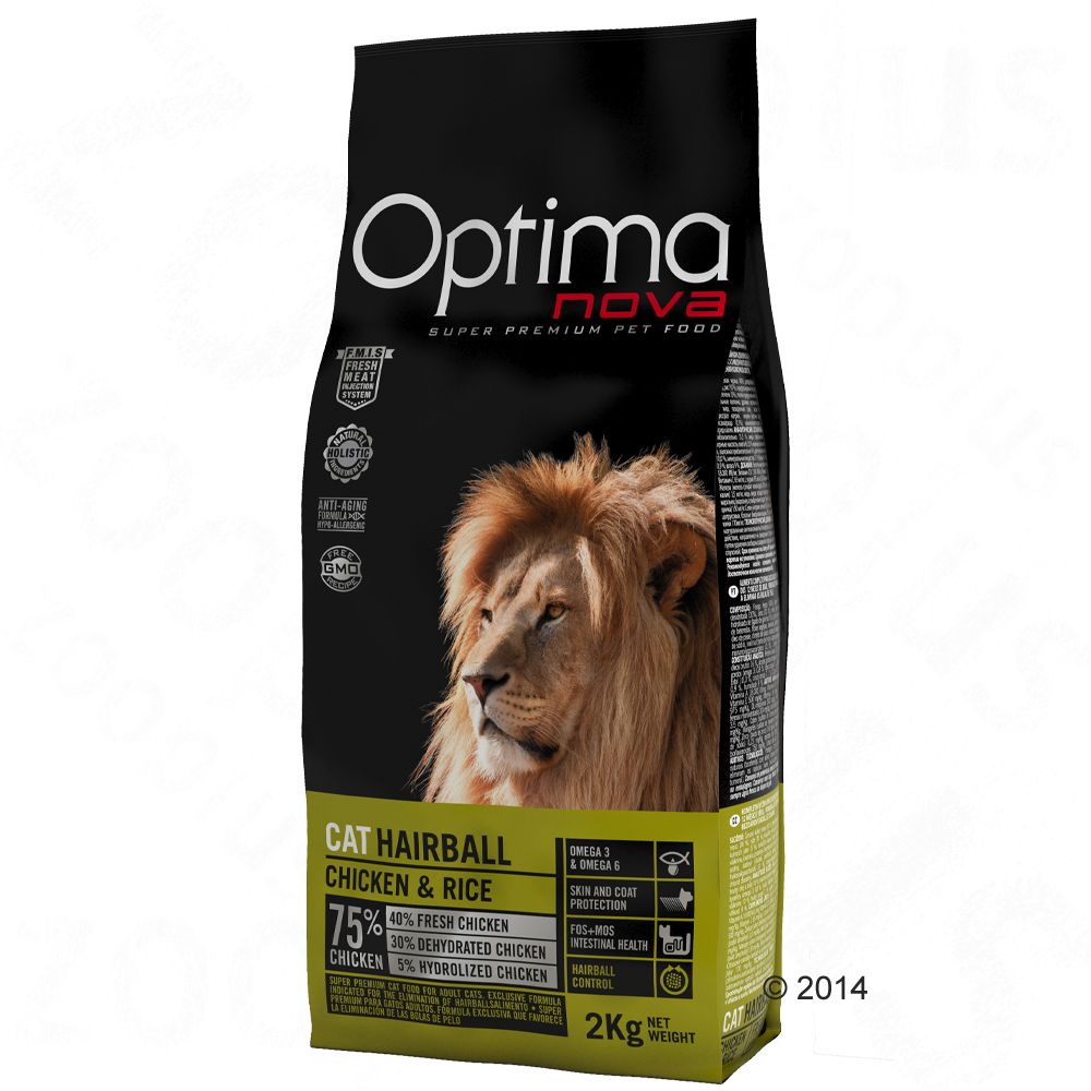 Image of Optimanova Hairball para gatos - 2 kg 08413037201555