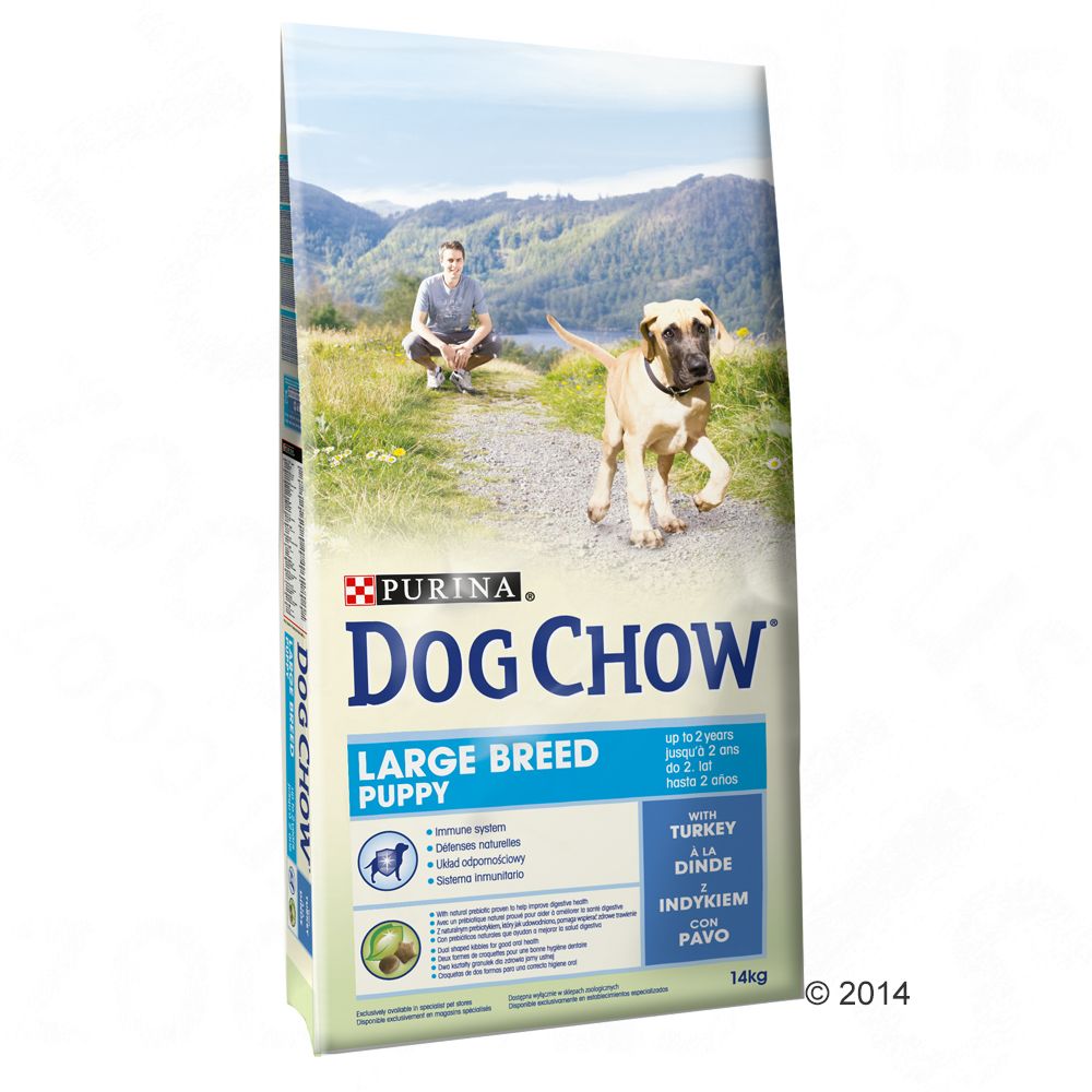 Image of Purina Dog Chow Puppy Large Breed con pavo - 2 x 14 kg - Pack Ahorro 07613034487919