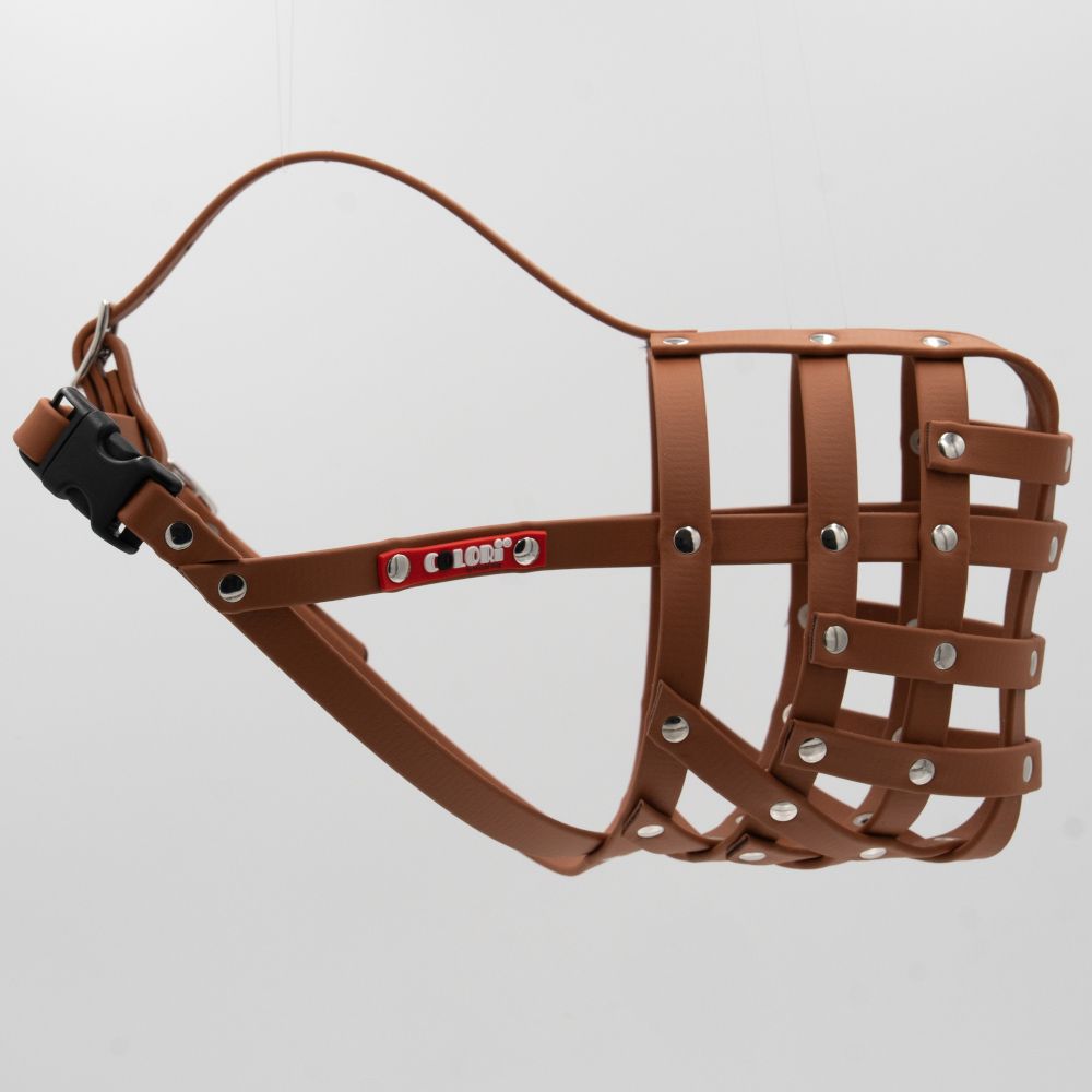 COLORI Maulkorb Schäferhund L, hellbraun Größe 9 + 30ml Schnellreiniger Hund