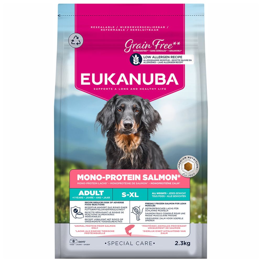 12kg Eukanuba Special Care Mono-Protein Adult mit Lachs Hundefutter trocken