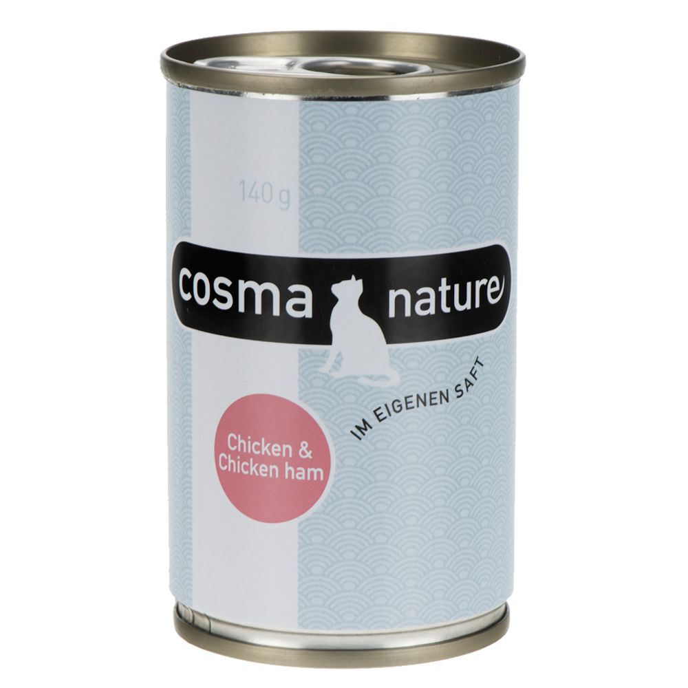 Cosma Nature 6 x 140 g - Pui & șuncă de