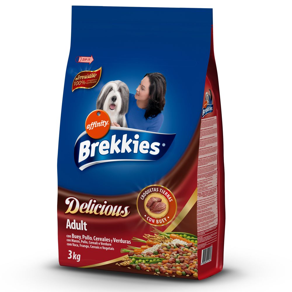 Image of Brekkies Delicious Buey para perros - 12 kg 08410650222448