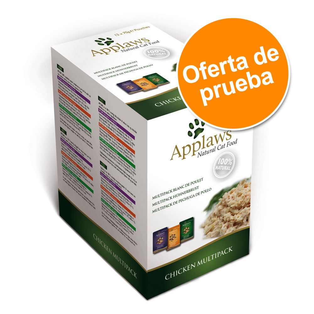 Image of Applaws Cat Pouch en caldo para gatos 12 x 70 g - Pack mixto - Pescado 05060122496605