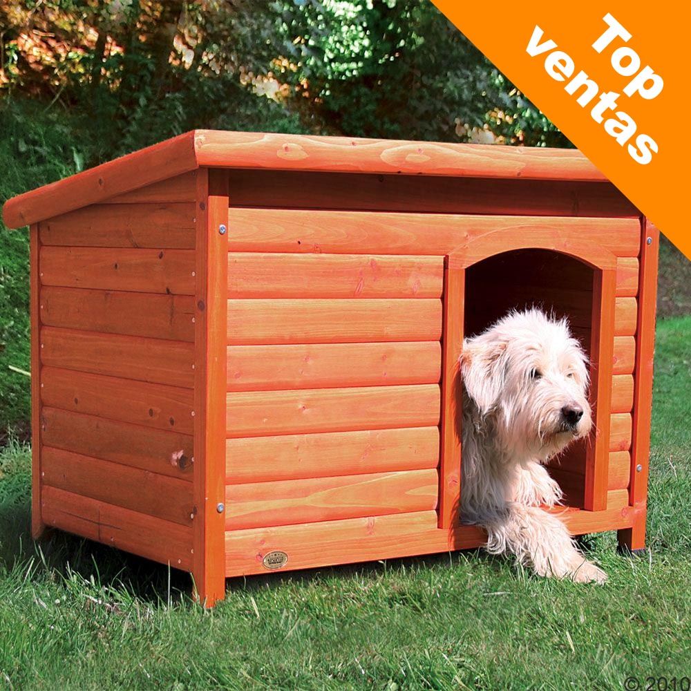 Image of Caseta de madera Trixie Natura de techo plano para perros - L: 104 x 72 x 68 cm (L x An x Al) 04011905395524