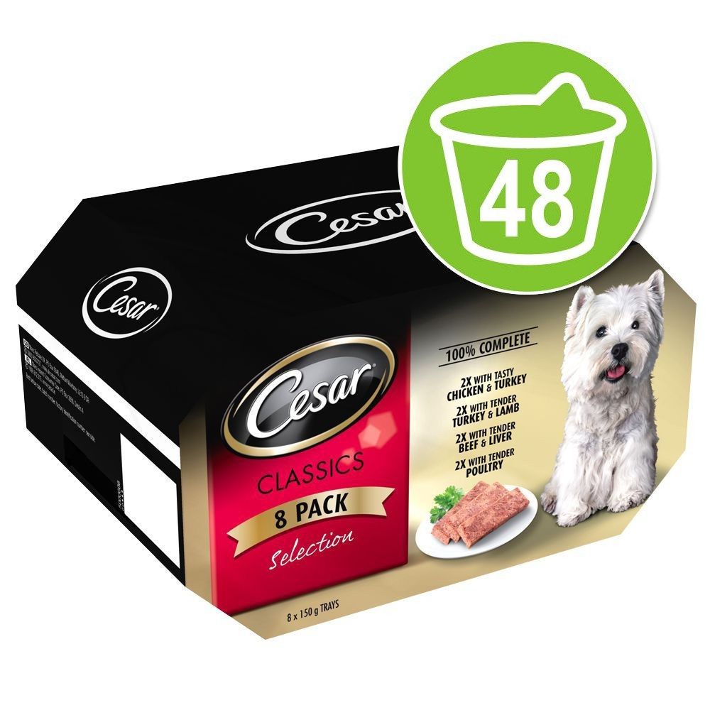 Image of Cesar selección A fuego lento 48 x 150 g - Megapack - Pack mixto: Selección Classics y Favoritos Country 04008429061844