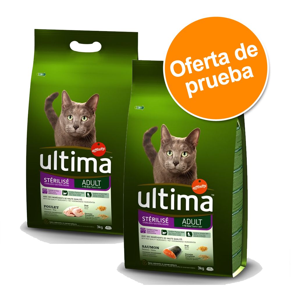 Image of Ultima Adult 2 x 3 kg para gatos esterilizados - Pack mixto - 2 sabores diferentes 08410650009841