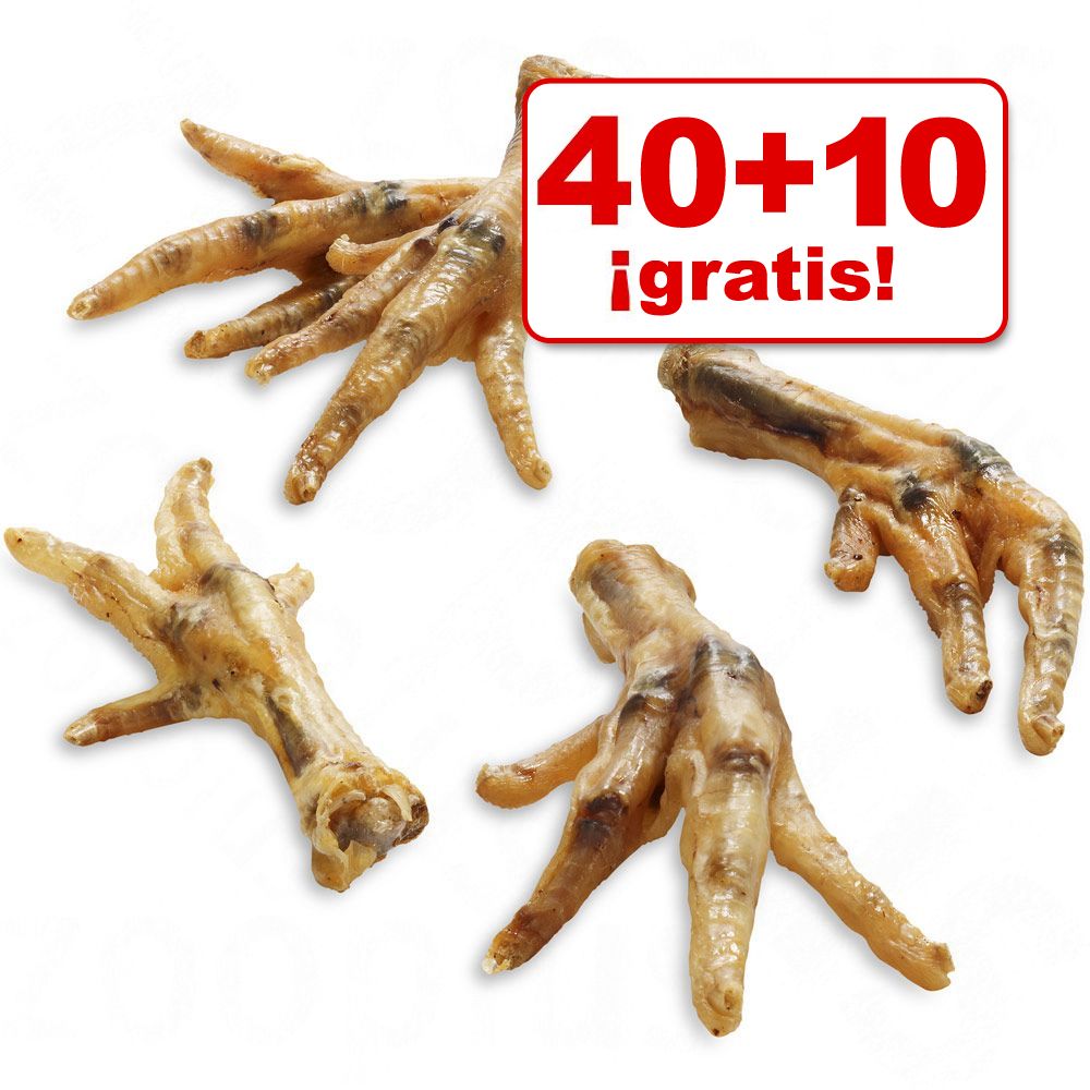 Image of Patas de pollo 50 unidades snacks para perros en oferta: 40 + 10 ¡gratis! - 50 unidades 04260358512518