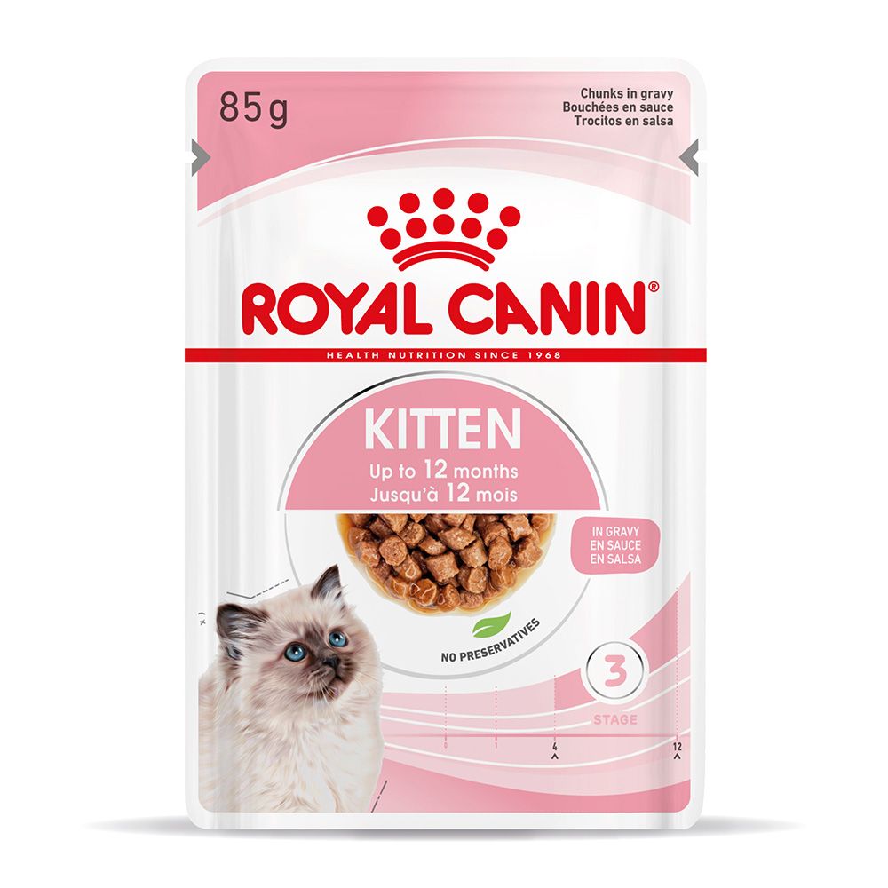 24 x 85g Kitten Mix: Soße & Mousse Royal Canin Katzenfutter nass