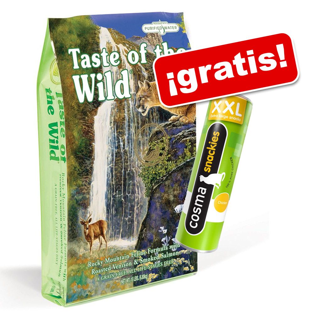 Image of Taste of the Wild 7 kg pienso para gatos + Cosma Snackies XXL ¡gratis! - Canyon River (7 kg) 00074198612390
